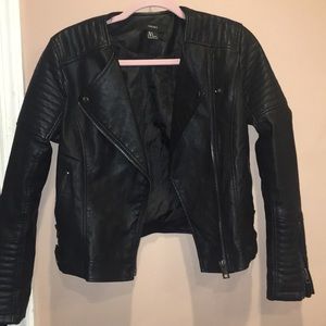 Black leather jacket